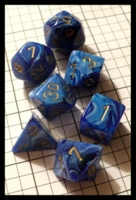 Dice : Dice - Dice Sets - Chessex Vortex Blue w Gold Nums - Ebay Jan 2010